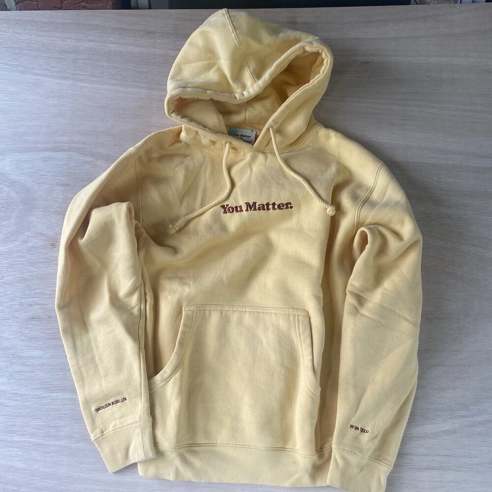 Demetrius Harmon ‘You Matter’ Unisex Hoodie in Yellow Size Small